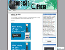 Tablet Screenshot of conexaociencia.wordpress.com