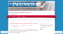 Desktop Screenshot of freepressreleasedistributions.wordpress.com