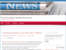 Tablet Screenshot of freepressreleasedistributions.wordpress.com