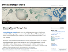 Tablet Screenshot of physicaltherapyschools.wordpress.com