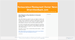 Desktop Screenshot of dinersfeedback.wordpress.com