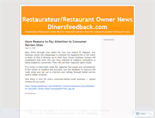 Tablet Screenshot of dinersfeedback.wordpress.com