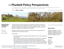 Tablet Screenshot of plunkettandpolicy.wordpress.com