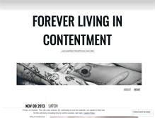 Tablet Screenshot of foreverlivingincontentment.wordpress.com