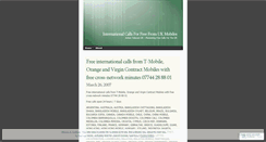 Desktop Screenshot of freeinternationalcalls.wordpress.com