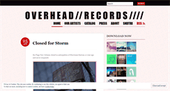 Desktop Screenshot of overheadrecords.wordpress.com