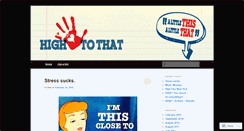 Desktop Screenshot of highfivetothat.wordpress.com