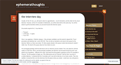 Desktop Screenshot of ephemerathoughts.wordpress.com