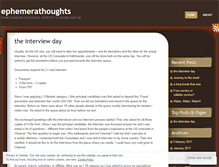 Tablet Screenshot of ephemerathoughts.wordpress.com