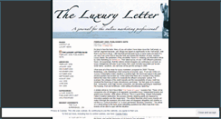 Desktop Screenshot of luxuryletter.wordpress.com