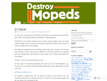 Tablet Screenshot of destroymopeds.wordpress.com