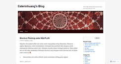 Desktop Screenshot of caterinhuang.wordpress.com