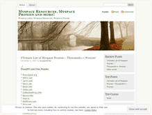 Tablet Screenshot of myspacelinks.wordpress.com