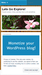 Mobile Screenshot of letsgoexplore.wordpress.com