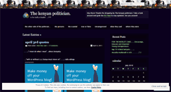 Desktop Screenshot of kenyanpolitician.wordpress.com