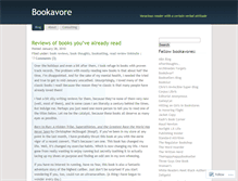 Tablet Screenshot of bookavore.wordpress.com