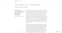 Desktop Screenshot of canadatourism.wordpress.com