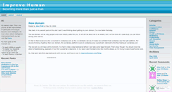 Desktop Screenshot of improvehuman.wordpress.com