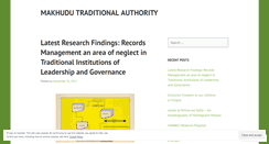 Desktop Screenshot of makhudutraditionalauthority.wordpress.com