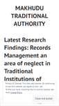 Mobile Screenshot of makhudutraditionalauthority.wordpress.com