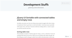 Desktop Screenshot of devstuffs.wordpress.com
