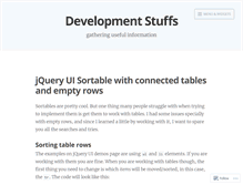 Tablet Screenshot of devstuffs.wordpress.com