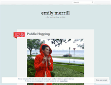 Tablet Screenshot of emilymerrillblog.wordpress.com