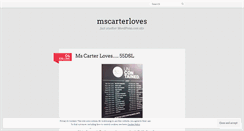 Desktop Screenshot of mscarterloves.wordpress.com