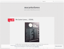 Tablet Screenshot of mscarterloves.wordpress.com