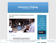 Tablet Screenshot of kulwicky.wordpress.com