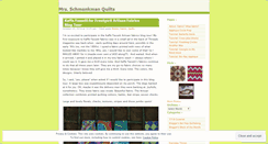 Desktop Screenshot of mrsschmenkmanquilts.wordpress.com