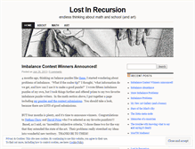 Tablet Screenshot of lostinrecursion.wordpress.com