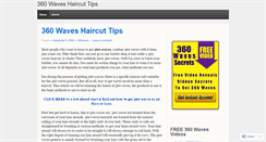 Desktop Screenshot of 360waveshaircut.wordpress.com