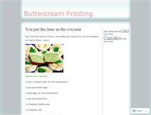 Tablet Screenshot of buttercreamfrosting.wordpress.com