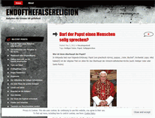 Tablet Screenshot of endofthefalsereligion.wordpress.com