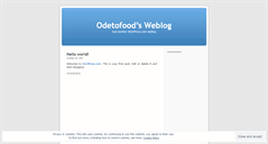 Desktop Screenshot of odetofood.wordpress.com