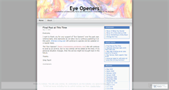 Desktop Screenshot of eyeopeners.wordpress.com