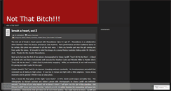 Desktop Screenshot of notthatbitch.wordpress.com