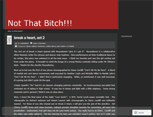 Tablet Screenshot of notthatbitch.wordpress.com