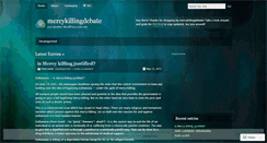 Desktop Screenshot of mercykillingdebate.wordpress.com