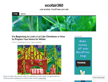 Tablet Screenshot of ecofair360.wordpress.com