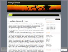 Tablet Screenshot of marrythemiles.wordpress.com