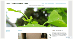 Desktop Screenshot of cozygreencocoon.wordpress.com