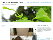 Tablet Screenshot of cozygreencocoon.wordpress.com