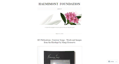 Desktop Screenshot of haemimontfoundation.wordpress.com