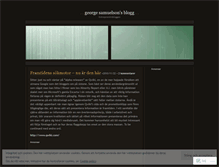 Tablet Screenshot of georgesamuelson.wordpress.com