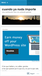 Mobile Screenshot of cuandoyanadaimporte.wordpress.com