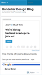 Mobile Screenshot of bandelierdesign.wordpress.com