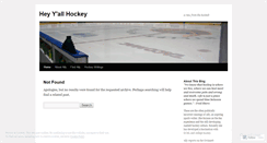 Desktop Screenshot of heyyallhockey.wordpress.com