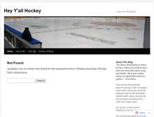 Tablet Screenshot of heyyallhockey.wordpress.com